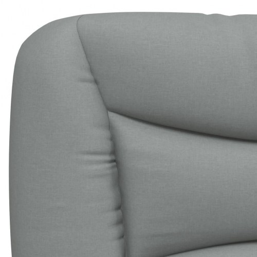 Seng med madras Hvar 80×200 cm - stof, lysegrå
