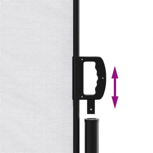 Sammenrullelig sidemarkise 170 × 300 cm - hvid