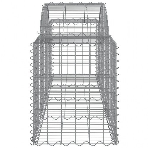 Buede gabionkurve - 11 stk. 200×50×60/80 cm i galvaniseret jern