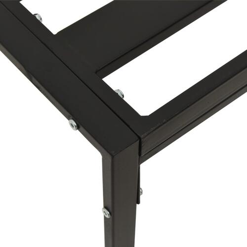 Haveskamler 2 stk. med sandfarvede hynder 60x60x35 cm stål