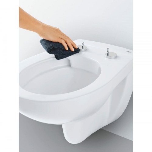 Grohe væghængt toilet - hvid, cirkulær form