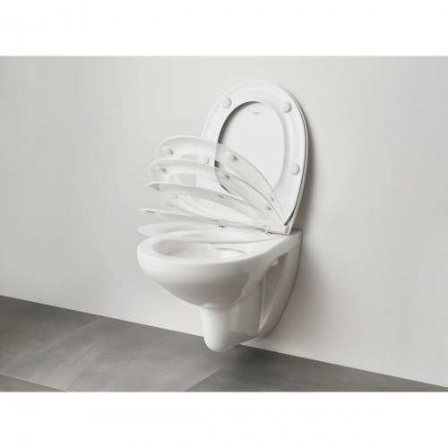 Grohe væghængt toilet - hvid, cirkulær form