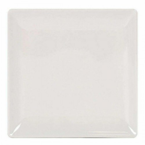 Elite flad middagstallerken i stentøj, elfenben, 21 × 21 cm - 6 stk.