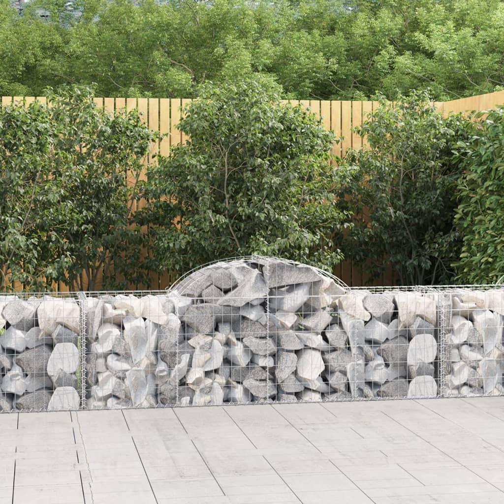 Buede Gabionkurve 4 Stk. 200x50x60/80 Cm Galvaniseret Jern