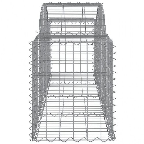 Buede gabionkurve - 4 stk. 200×50×60/80 cm i galvaniseret jern
