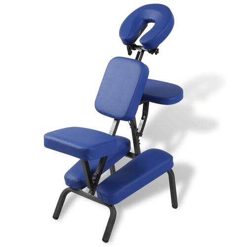 Massagestol foldbar og transportabel blå