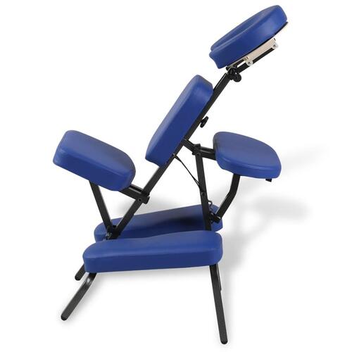 Massagestol foldbar og transportabel blå