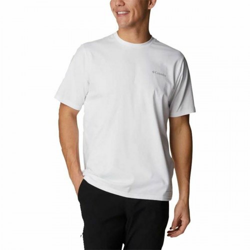 Kortærmet T-shirt til Mænd Columbia Sun Trek Hvid Mænd - XL