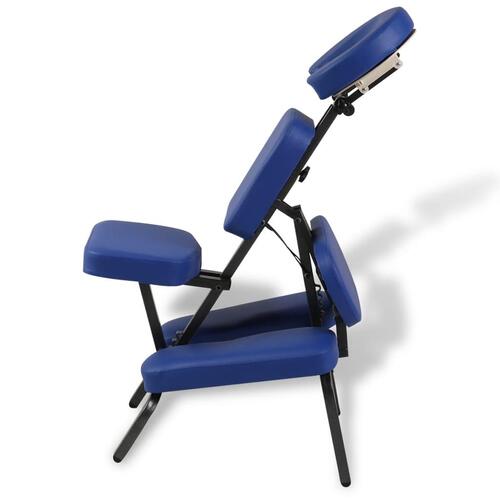 Massagestol foldbar og transportabel blå