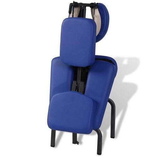 Massagestol foldbar og transportabel blå