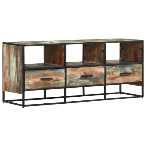 Tv-skab 110x30x45 cm massivt genbrugstræ