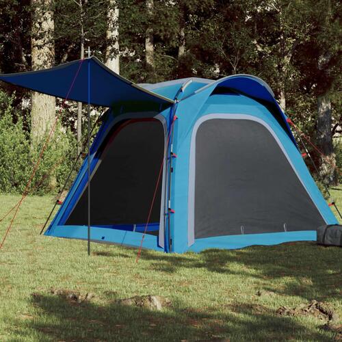 4-personers campingtelt vandafvisende quick-release blå