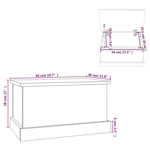 Opbevaringskasse i sonoma-eg 50 x 30 x 28 cm