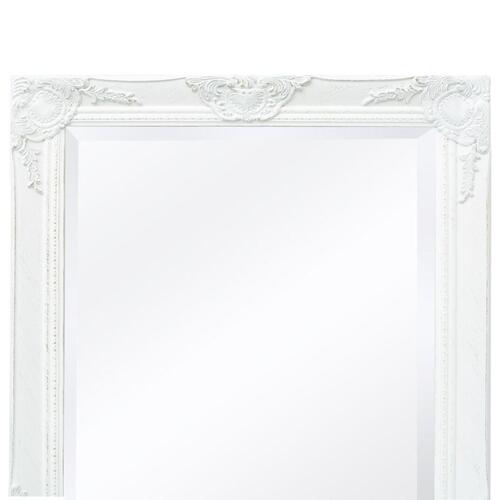 Vægspejl 120x60 cm barokstil hvid