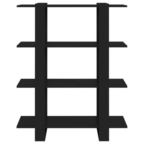 Bogreol/rumdeler 100x30x123,5 cm sort