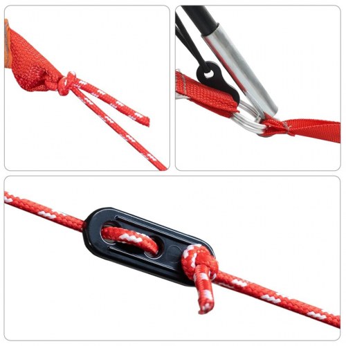 8-personers familietelt vandafvisende grå og orange