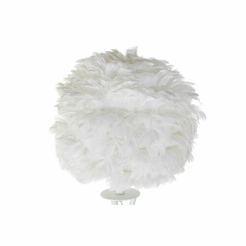 Gulvlampe Metal Hvid Fjer (40 x 40 x 150 cm)