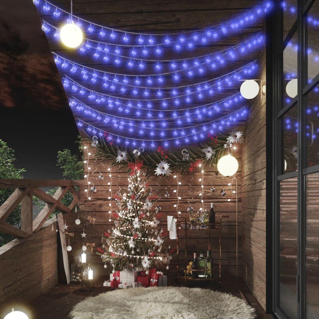 Fairy lights-lyskæder 20 m 200 LED'er 8 funktioner blå