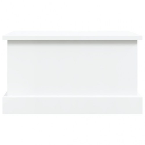 Opbevaringskasse 50x30x28 cm konstrueret træ hvid højglans