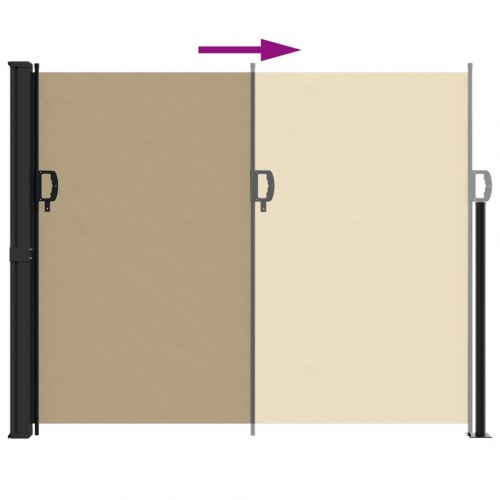 Sammenrullelig sidemarkise 160x500 cm beige