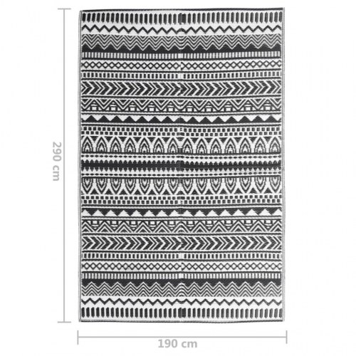Udendørs gulvtæppe ARAKIL 190×290 cm - PP, sort