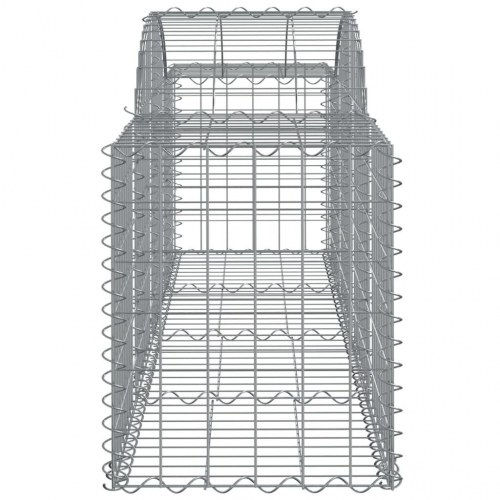 Buede gabionkurve - 5 stk. 200 × 50 × 60/80 cm i galvaniseret jern