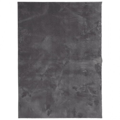 Gulvtæppe HUARTE 160×230 cm - kort luv, vaskbart, antracitgrå