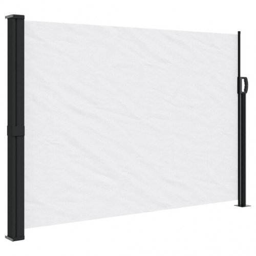 Sammenrullelig sidemarkise 140 × 600 cm - hvid