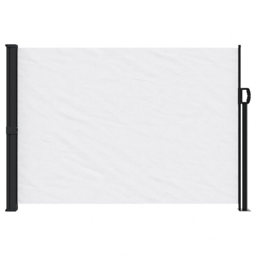 Sammenrullelig sidemarkise 140 × 600 cm - hvid