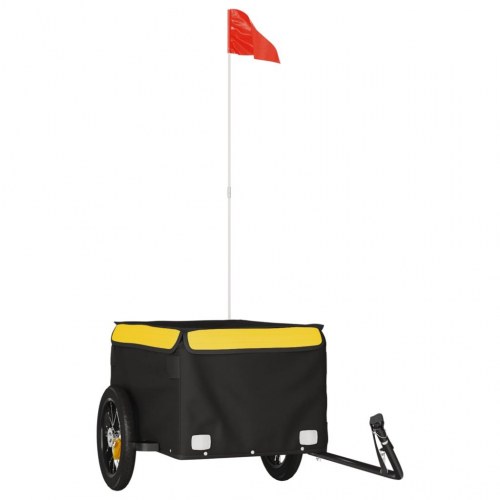 Cykelanhænger 30 kg - jern, sort/gul