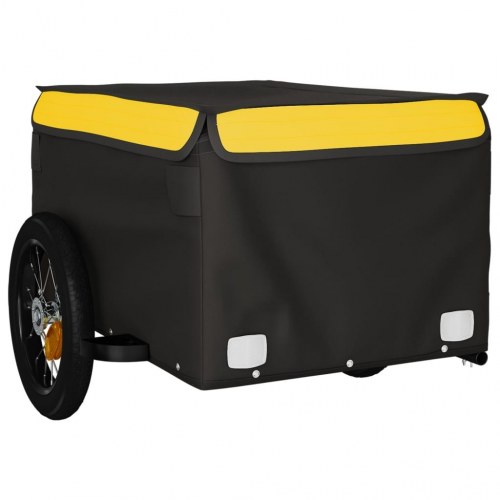 Cykelanhænger 30 kg - jern, sort/gul