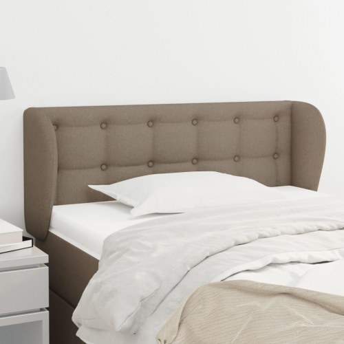 Sengegavl med kanter 83 x 23 x 78/88 cm - gråbrun