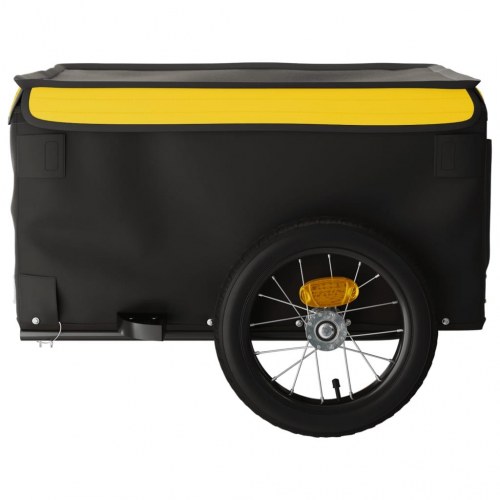 Cykelanhænger 30 kg - jern, sort/gul