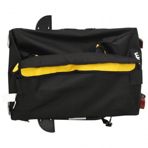 Cykelanhænger 30 kg - jern, sort/gul