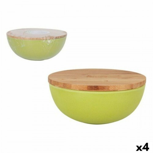 Percutti skåle Legno - grøn bambus med låg, 4 stk.