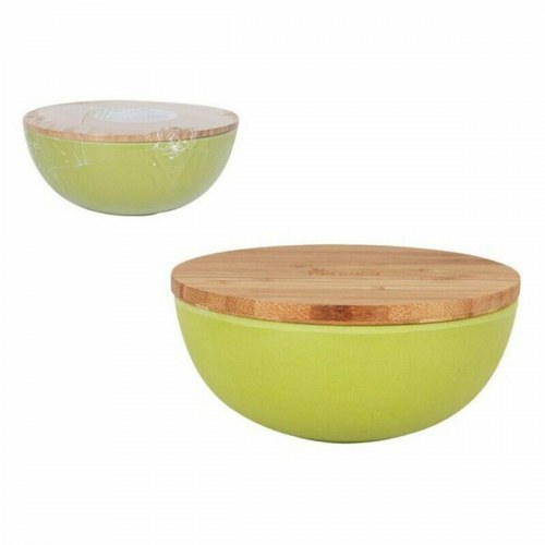 Percutti skåle Legno - grøn bambus med låg, 4 stk.