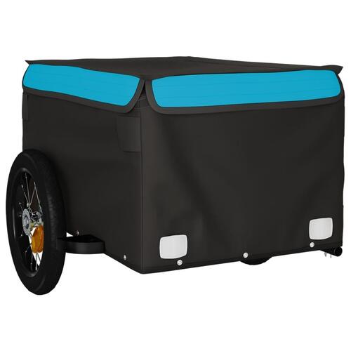 Cykelanhænger 30 kg jern sort og blå