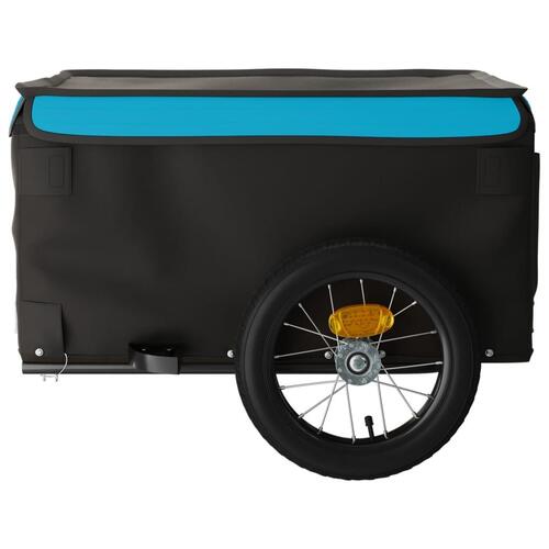 Cykelanhænger 30 kg jern sort og blå