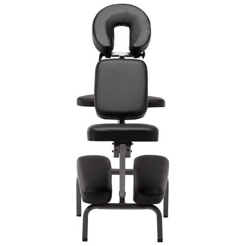 Massagestol kunstlæder sort 122 x 81 x 48 cm