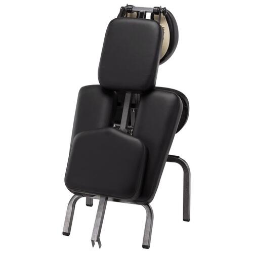 Massagestol kunstlæder sort 122 x 81 x 48 cm