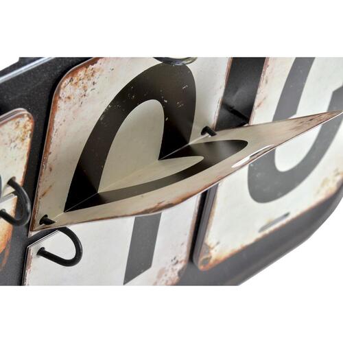 Kalender i metal - sort/hvid, 42 × 3,5 × 27 cm