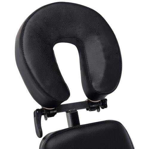 Massagestol kunstlæder sort 122 x 81 x 48 cm