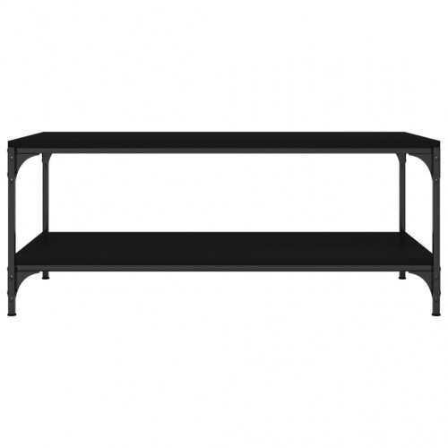 Sofabord 100x50x40 cm konstrueret træ sort