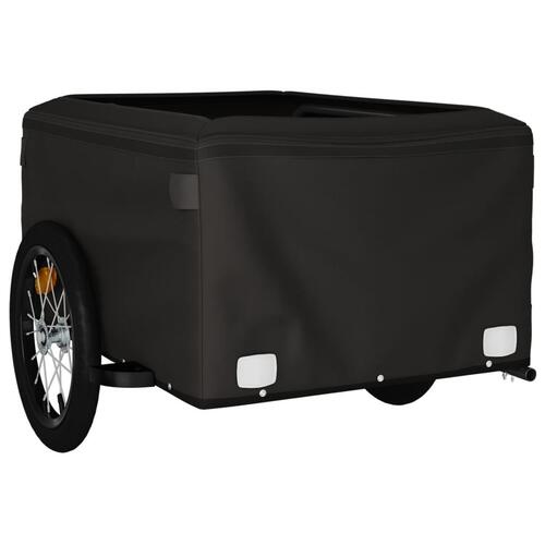Cykelanhænger 45 kg jern sort og gul