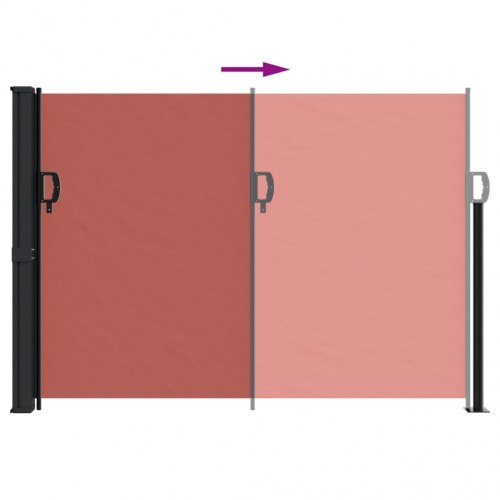 Sammenrullelig sidemarkise 140x600 cm terrakotta