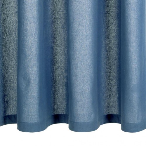 Gardiner med metalringe 2 stk. 140 x 245 cm bomuld blå