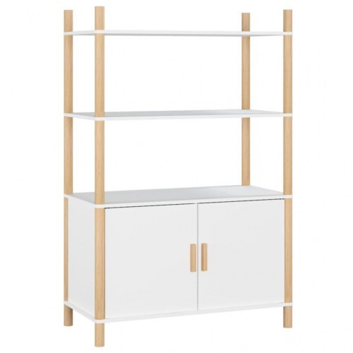 Højskab 80x40x121 cm konstrueret træ hvid