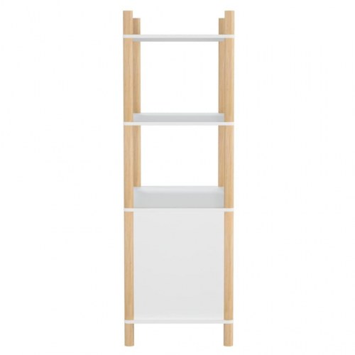 Højskab 80x40x121 cm konstrueret træ hvid