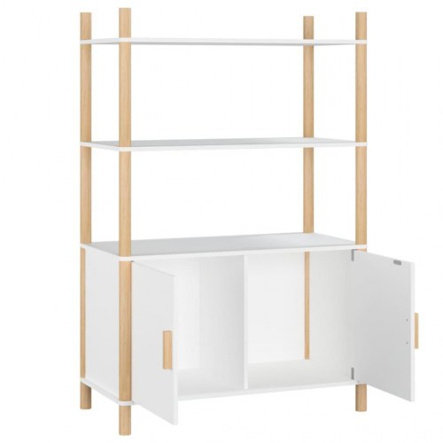 Højskab 80x40x121 cm konstrueret træ hvid