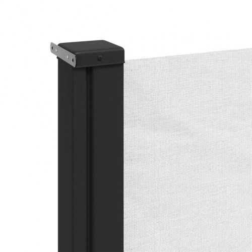 Sammenrullelig sidemarkise 140 × 500 cm - hvid privatlivsskærm